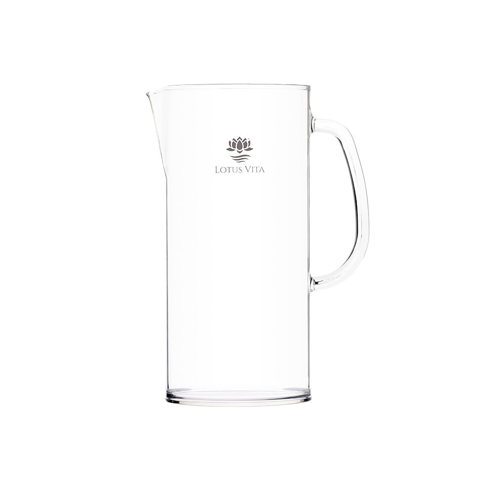 Elegante Ersatz-Glaskaraffe mit Lotus Vita Logo, passend für Wasserfilterkannen des Herstellers.